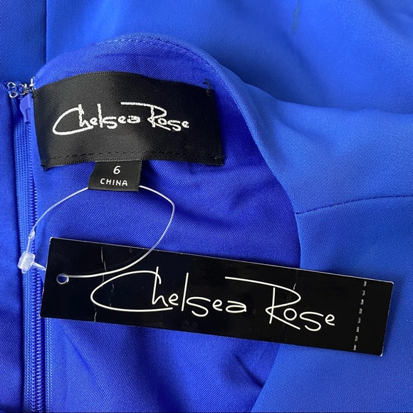 Chelsea Rose Blue Sleeveless Sheath Dress NWT size 6 - Picture 8 of 8